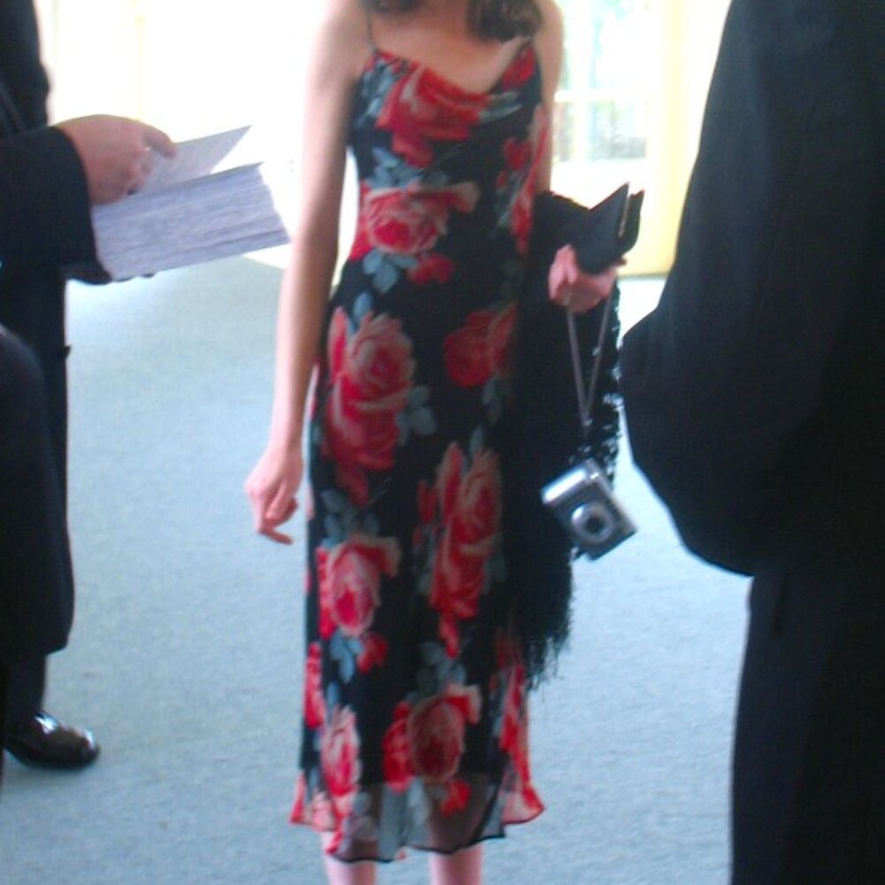 Vintage Y2K Betsey Johnson Floral Silk Dress